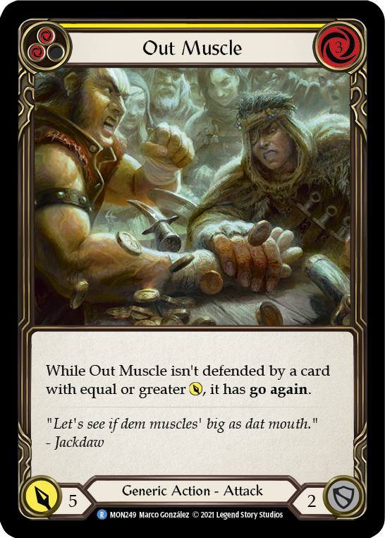 Out Muscle (Yellow) [MON249] (Monarch)  1st Edition Normal | Red Riot Games CA