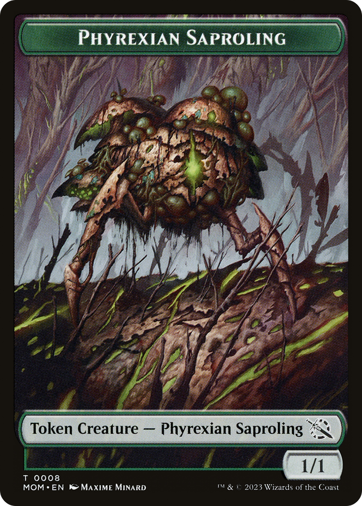 Monk // Phyrexian Saproling Double-Sided Token [March of the Machine Tokens] | Red Riot Games CA