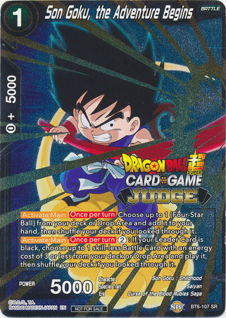 Son Goku, the Adventure Begins (BT6-107) [Judge Promotion Cards] | Red Riot Games CA