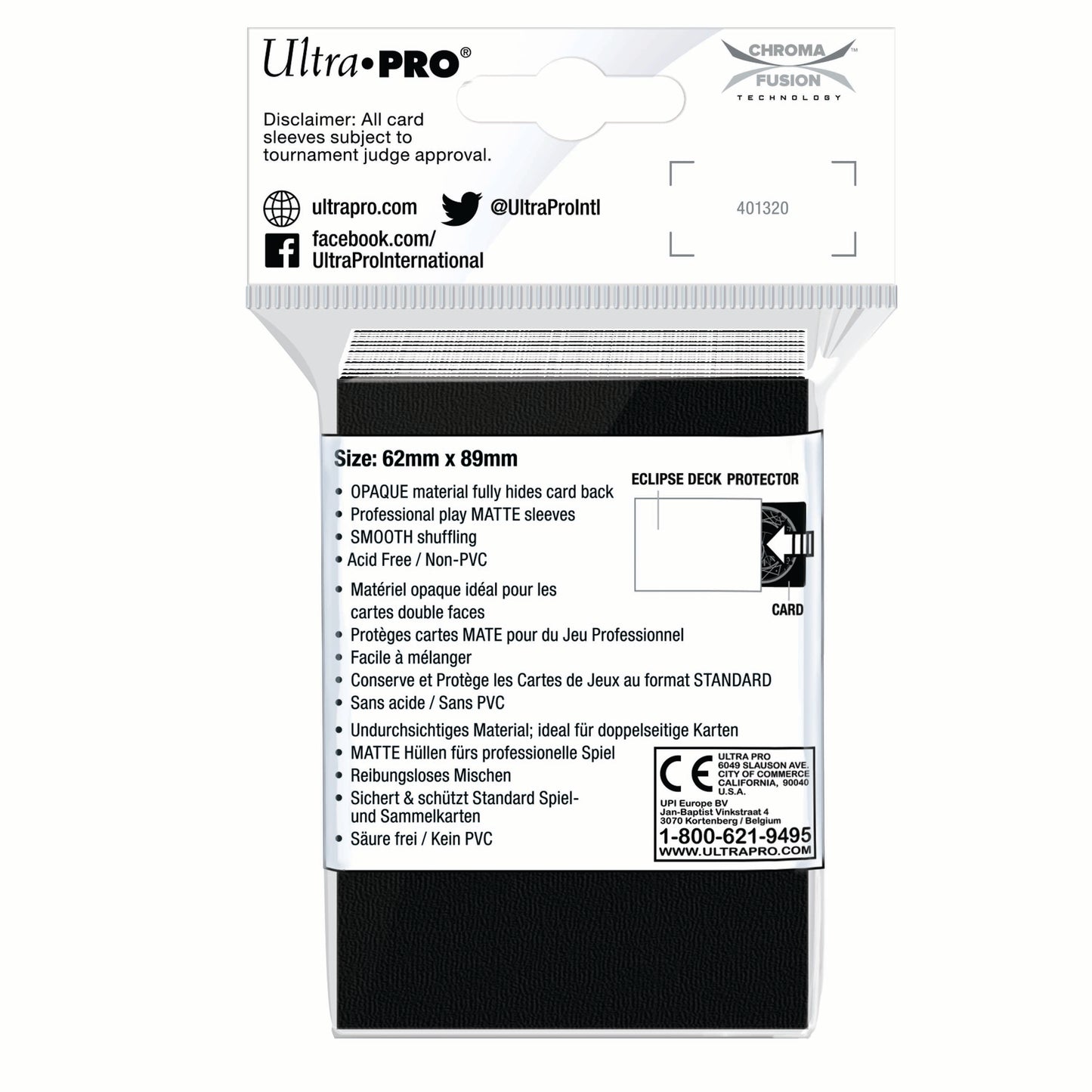 Ultra PRO: Small 60ct Sleeves - Eclipse Matte (Arctic White)