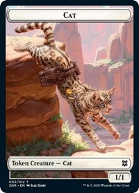 Cat // Goblin Construct Double-Sided Token [Zendikar Rising Tokens] | Red Riot Games CA