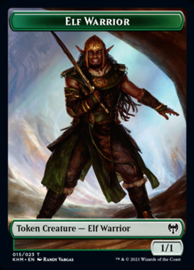 Elf Warrior Token [Kaldheim Tokens] | Red Riot Games CA