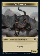Cat Dragon // Monk Double-Sided Token [Double Masters 2022 Tokens] | Red Riot Games CA