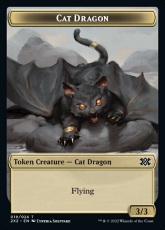 Cat Dragon // Eldrazi Scion Double-Sided Token [Double Masters 2022 Tokens] | Red Riot Games CA