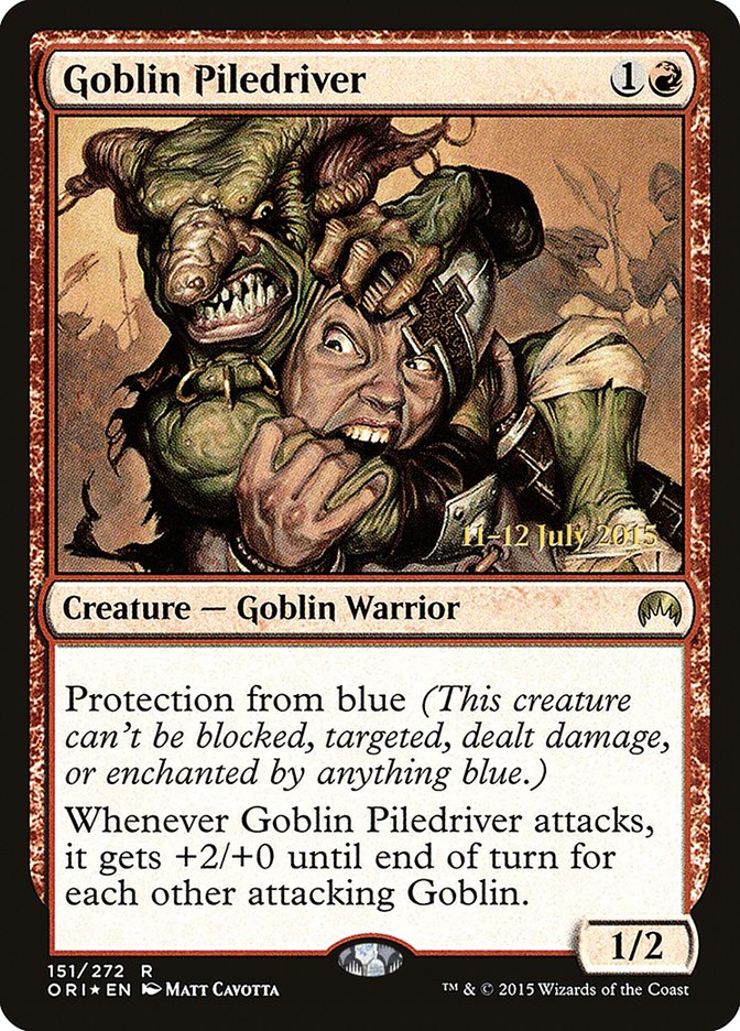 Goblin Piledriver [Magic Origins Prerelease Promos] | Red Riot Games CA