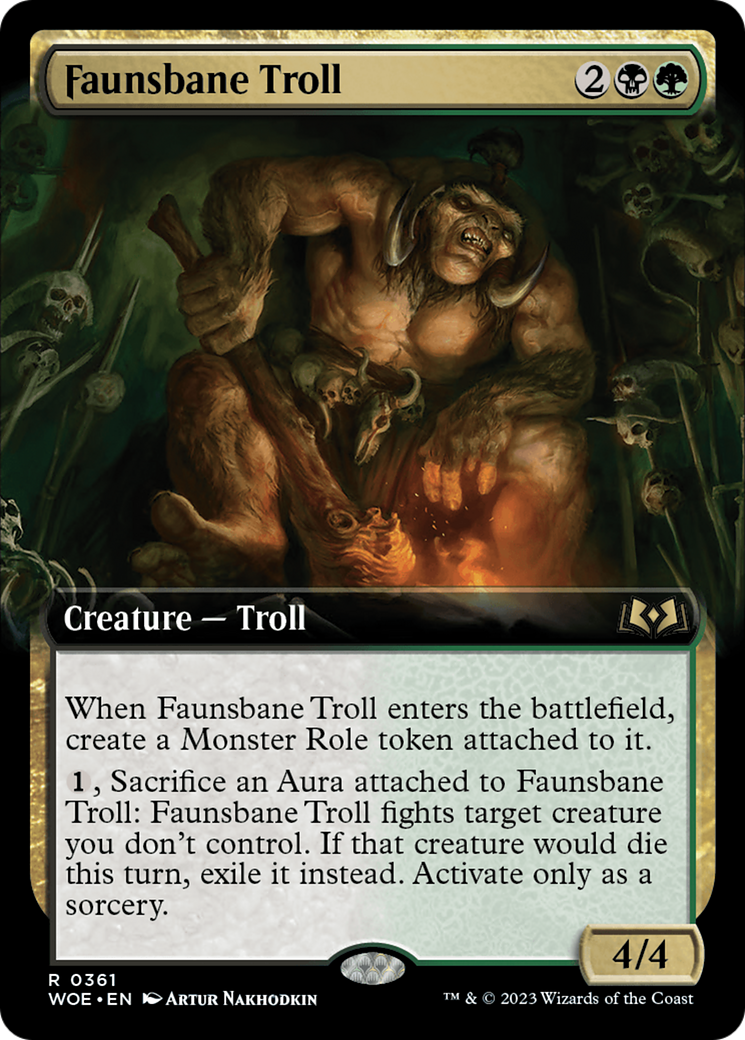 Faunsbane Troll (Extended Art) [Wilds of Eldraine] | Red Riot Games CA