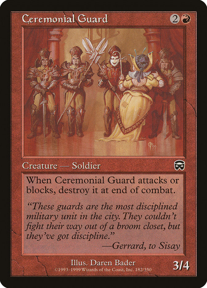 Ceremonial Guard [Mercadian Masques] | Red Riot Games CA