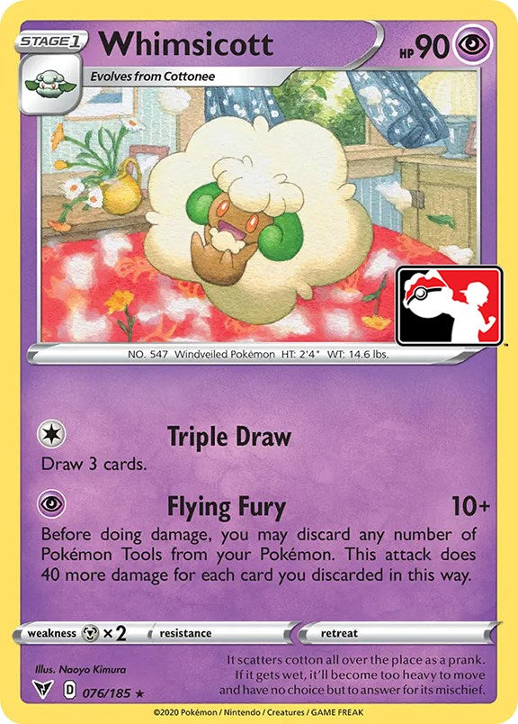 Whimsicott (076/185) [Prize Pack Series One] | Red Riot Games CA