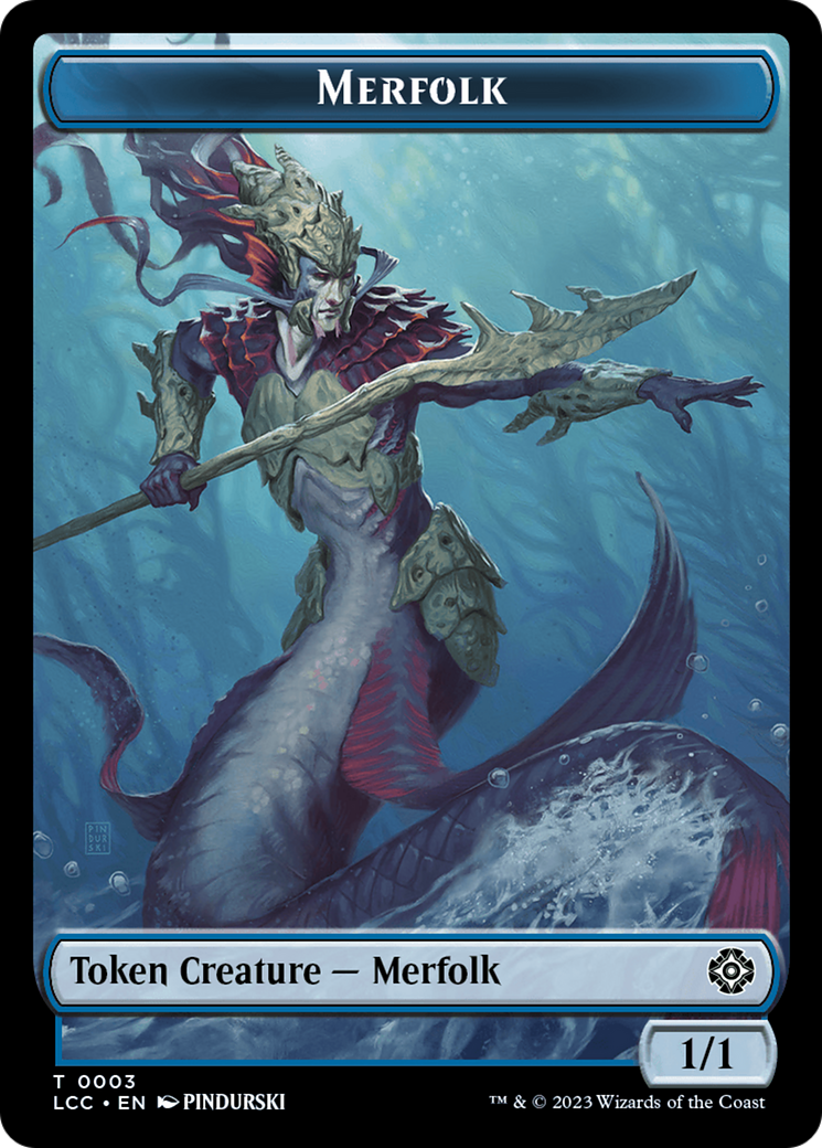 Boar // Merfolk (0003) Double-Sided Token [The Lost Caverns of Ixalan Commander Tokens] | Red Riot Games CA
