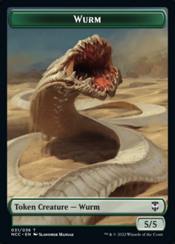 Elf Warrior // Wurm Double-Sided Token [Streets of New Capenna Commander Tokens] | Red Riot Games CA