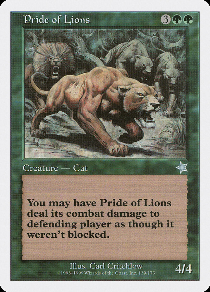 Pride of Lions [Starter 1999] | Red Riot Games CA