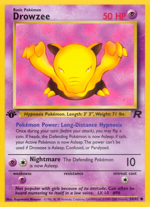 Drowzee (54/82) [Team Rocket 1st Edition] | Red Riot Games CA