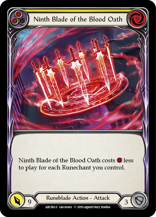 Ninth Blade of the Blood Oath [ARC082-S] (Arcane Rising)  1st Edition Rainbow Foil | Red Riot Games CA