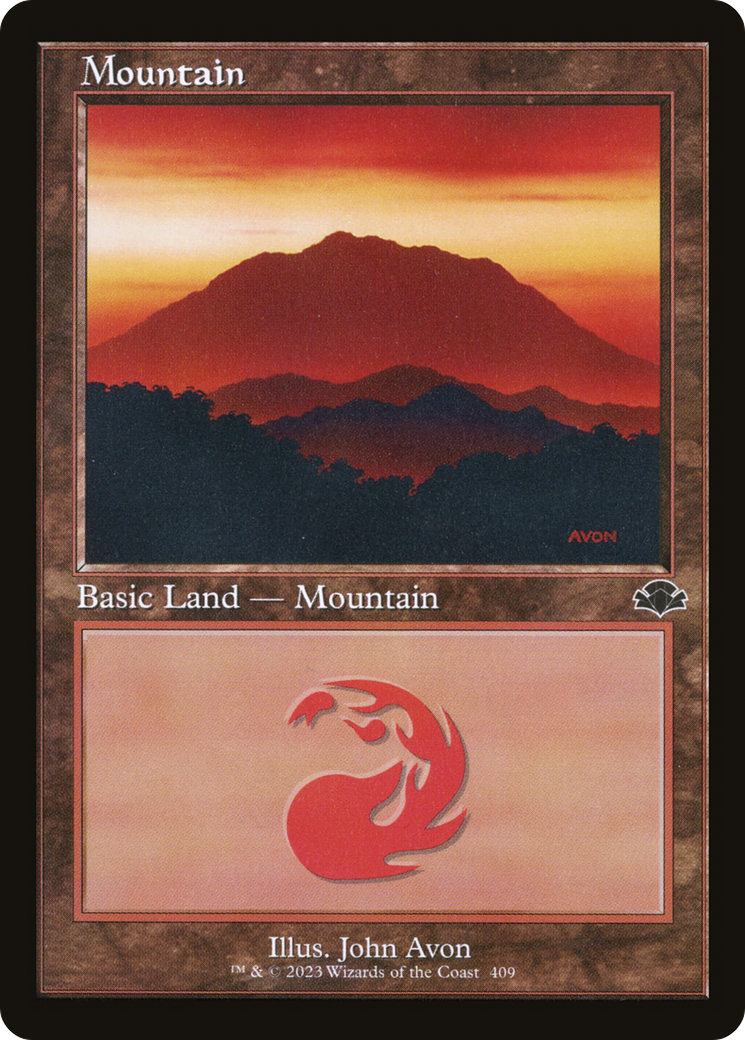 Mountain (409) (Retro) [Dominaria Remastered] | Red Riot Games CA