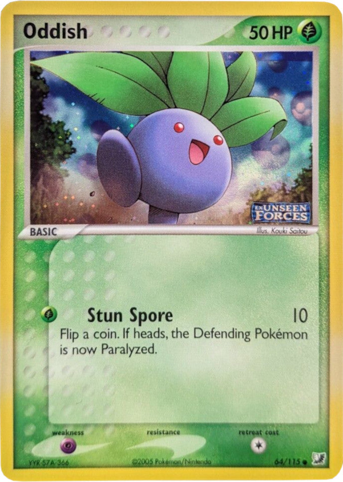 Oddish (64/115) (Stamped) [EX: Unseen Forces] | Red Riot Games CA