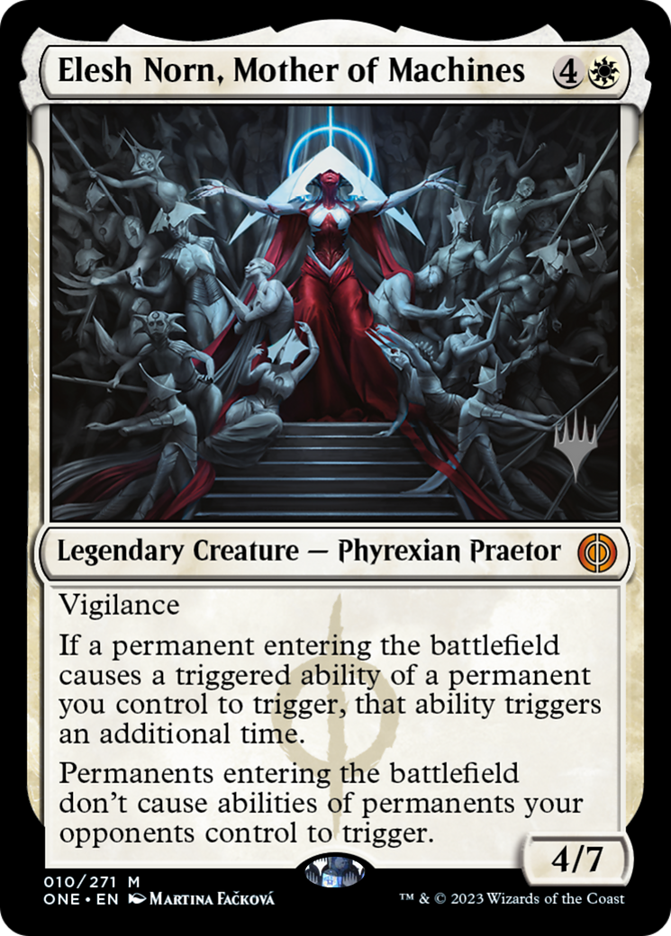 Elesh Norn, Mother of Machines (Promo Pack) [Phyrexia: All Will Be One Promos] | Red Riot Games CA