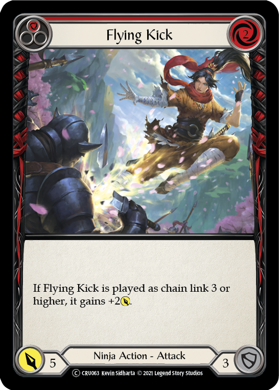 Flying Kick (Red) [U-CRU063] (Crucible of War Unlimited)  Unlimited Normal | Red Riot Games CA