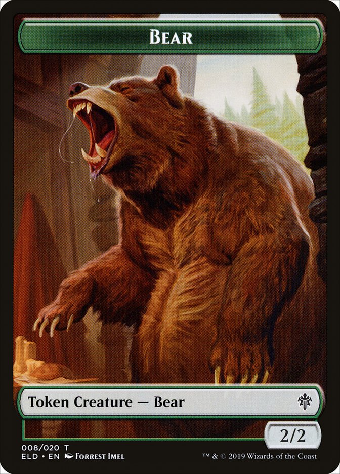 Bear Token [Throne of Eldraine Tokens] | Red Riot Games CA