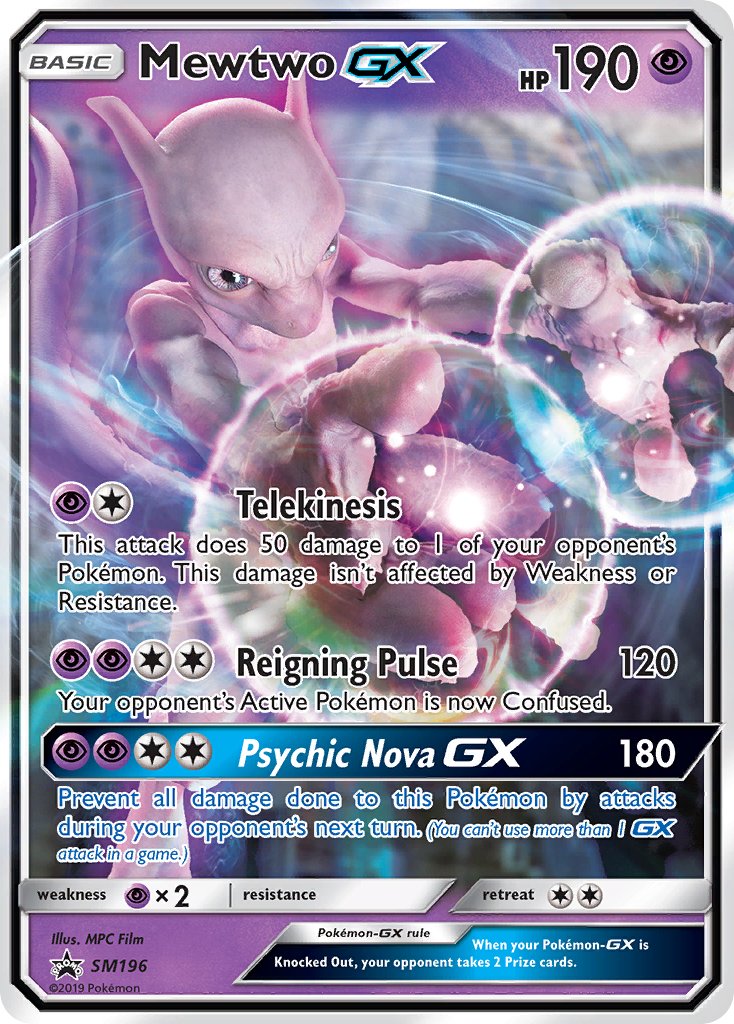 Mewtwo GX (SM196) [Sun & Moon: Black Star Promos] | Red Riot Games CA