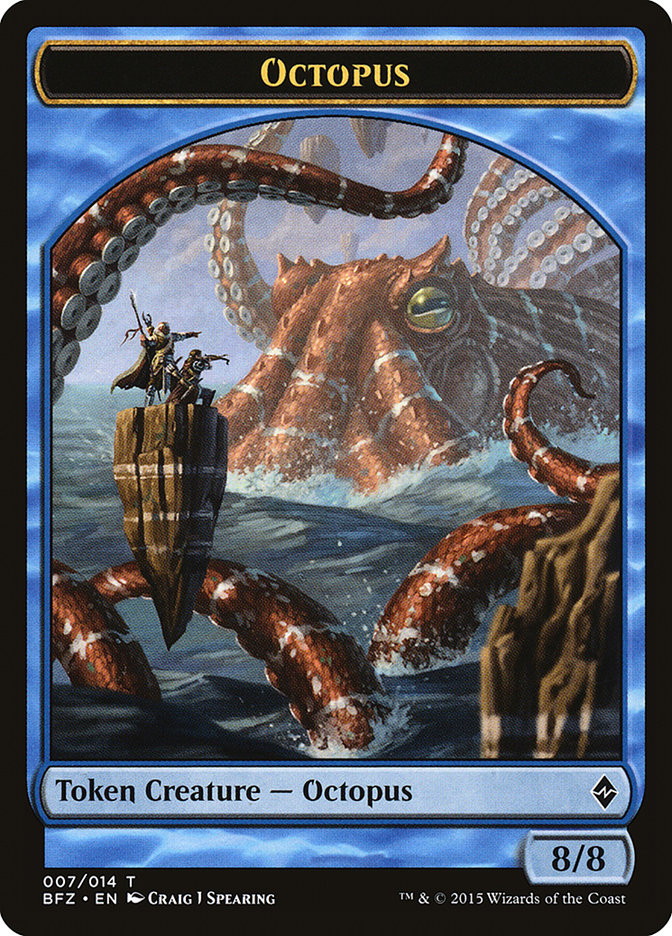 Octopus Token [Battle for Zendikar Tokens] | Red Riot Games CA