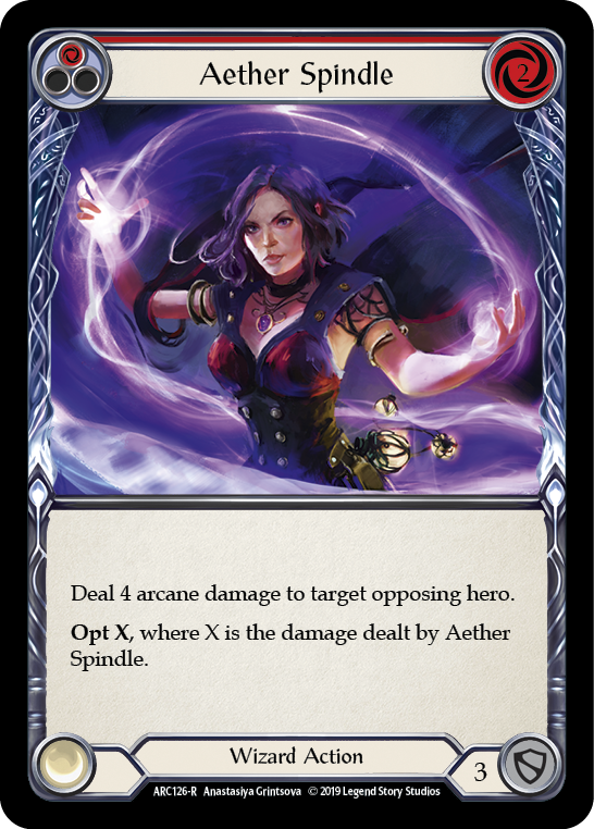 Aether Spindle (Red) [ARC126-R] (Arcane Rising)  1st Edition Rainbow Foil | Red Riot Games CA