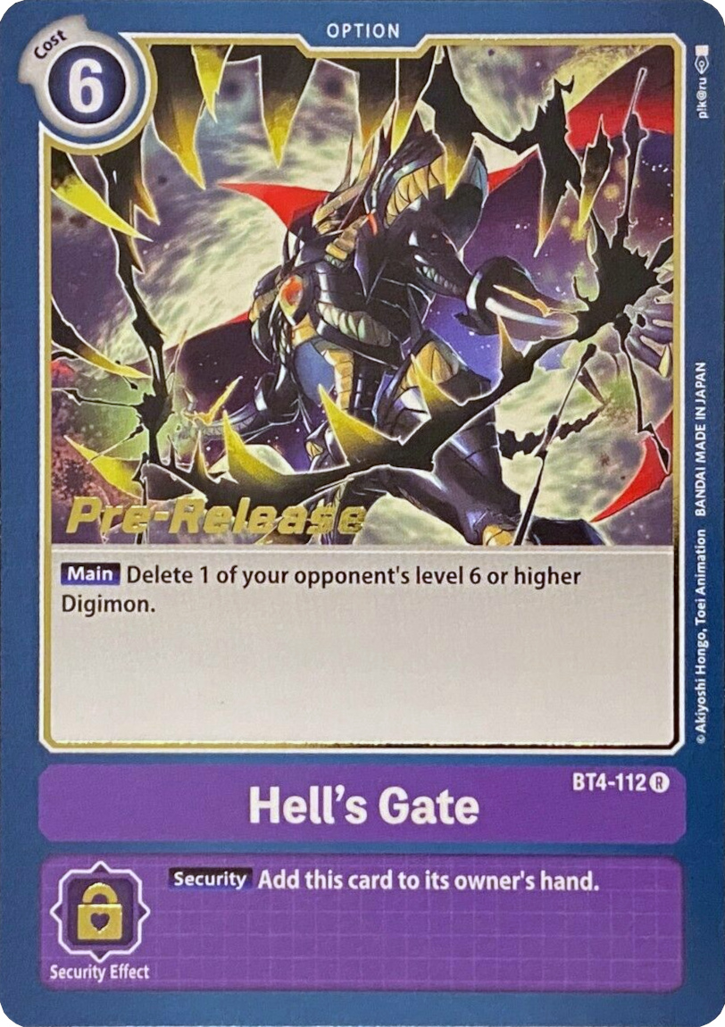 Hell's Gate [BT4-112] [Great Legend Pre-Release Promos] | Red Riot Games CA