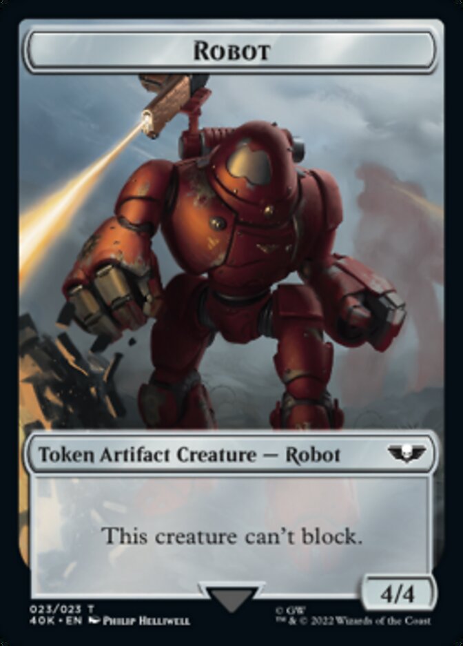 Astartes Warrior (001) // Robot Double-Sided Token [Warhammer 40,000 Tokens] | Red Riot Games CA