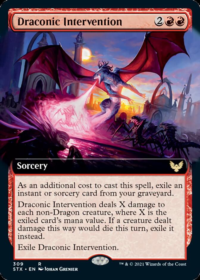 Draconic Intervention (Extended Art) [Strixhaven: School of Mages] | Red Riot Games CA