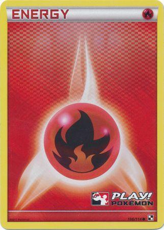 Fire Energy (106/114) (Play Pokemon Promo) [Black & White: Base Set] | Red Riot Games CA