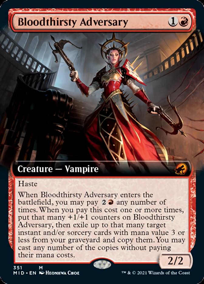 Bloodthirsty Adversary (Extended Art) [Innistrad: Midnight Hunt] | Red Riot Games CA
