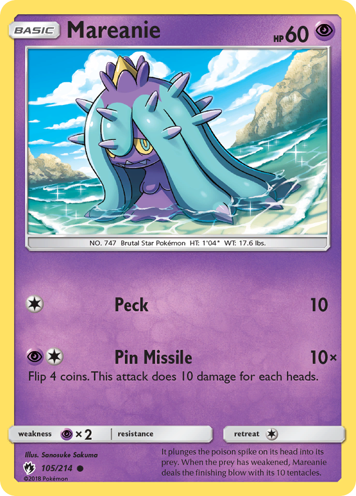 Mareanie (105/214) [Sun & Moon: Lost Thunder] | Red Riot Games CA