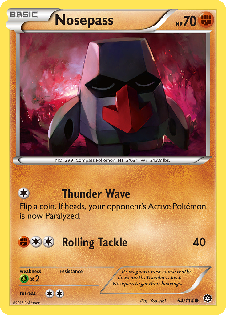 Nosepass (54/114) [XY: Steam Siege] | Red Riot Games CA
