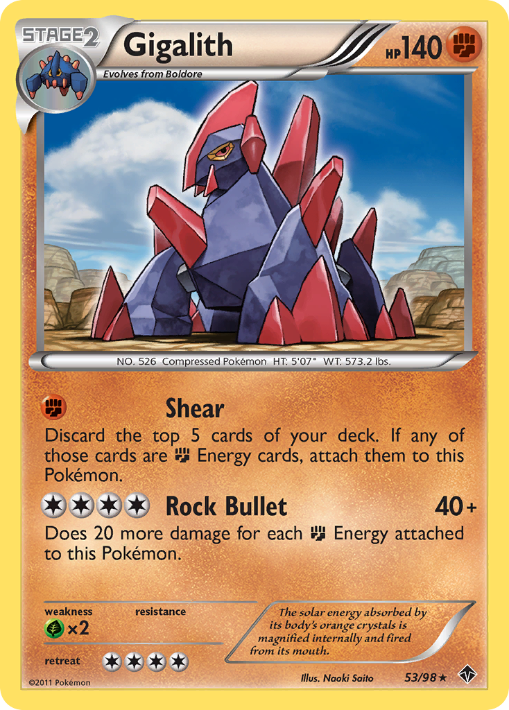 Gigalith (53/98) [Black & White: Emerging Powers] | Red Riot Games CA