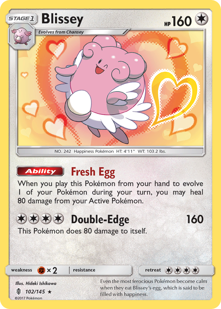 Blissey (102/145) [Sun & Moon: Guardians Rising] | Red Riot Games CA