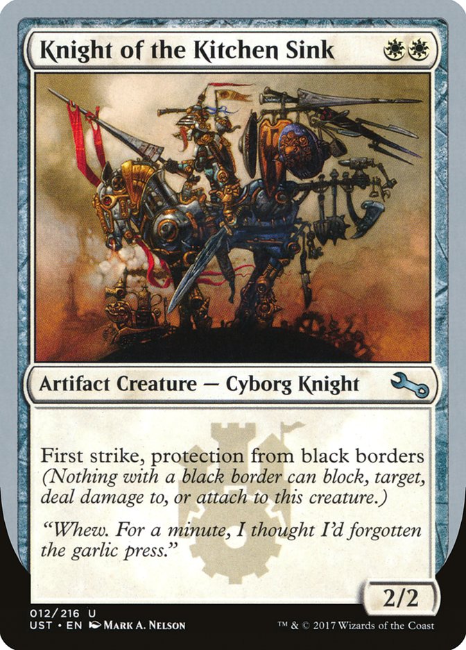 Knight of the Kitchen Sink ("protection from black border") [Unstable] | Red Riot Games CA