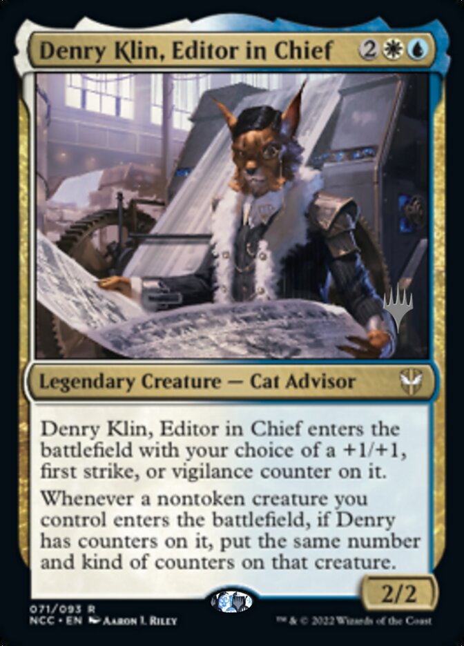 Denry Klin, Editor in Chief (Promo Pack) [Streets of New Capenna Commander Promos] | Red Riot Games CA