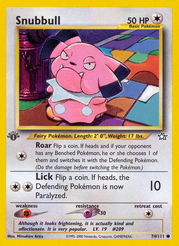 Snubbull (74/111) [Neo Genesis 1st Edition] | Red Riot Games CA