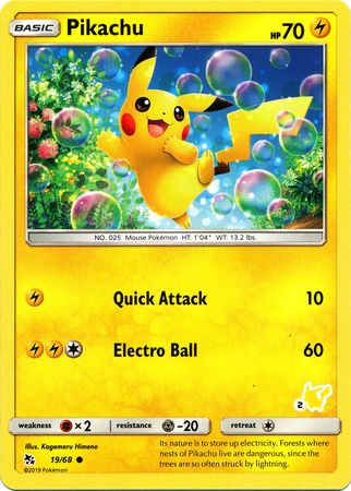 Pikachu (19/68) (Pikachu Stamp #2) [Battle Academy 2020] | Red Riot Games CA