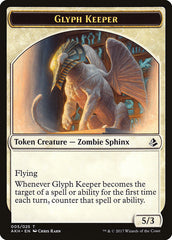 Glyph Keeper // Warrior Double-Sided Token [Amonkhet Tokens] | Red Riot Games CA