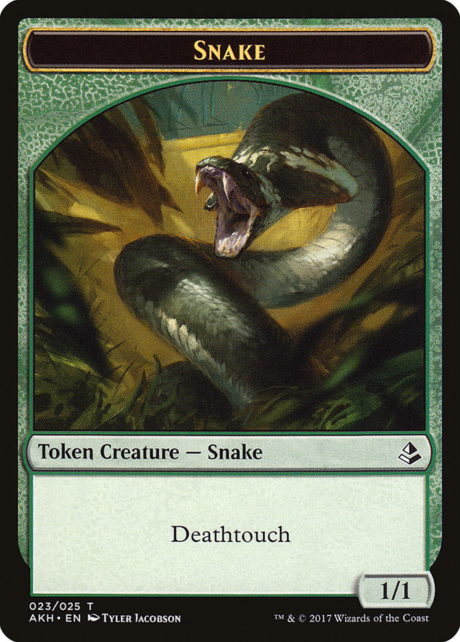 Aven Initiate // Snake Double-Sided Token [Amonkhet Tokens] | Red Riot Games CA