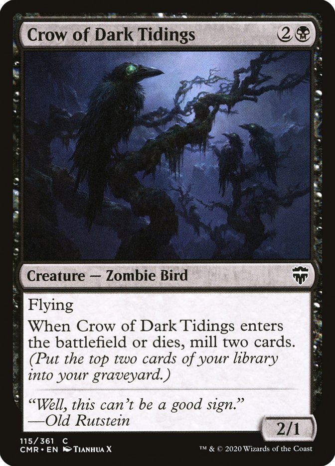 Crow of Dark Tidings [Commander Legends] | Red Riot Games CA