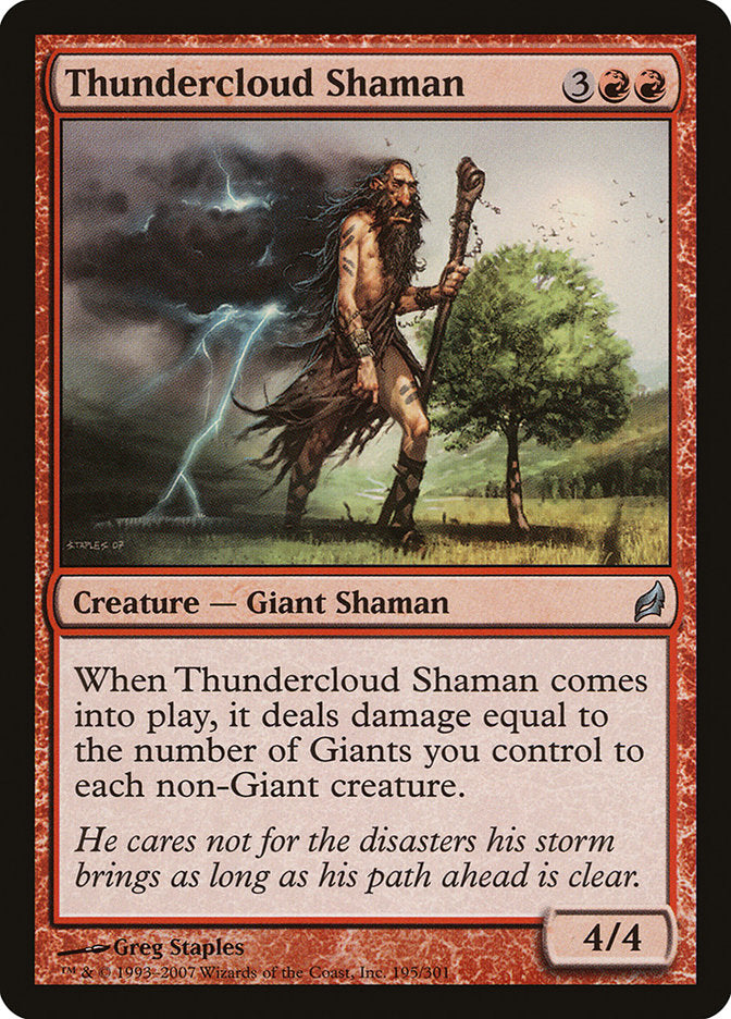 Thundercloud Shaman [Lorwyn] | Red Riot Games CA