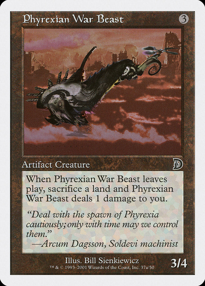 Phyrexian War Beast (Signature on Left) [Deckmasters] | Red Riot Games CA