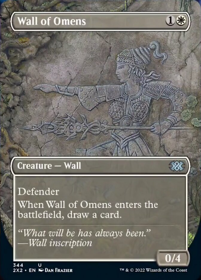 Wall of Omens (Borderless Alternate Art) [Double Masters 2022] | Red Riot Games CA