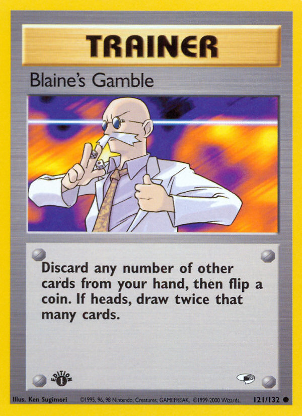 Blaine's Gamble (121/132) [Gym Heroes 1st Edition] | Red Riot Games CA