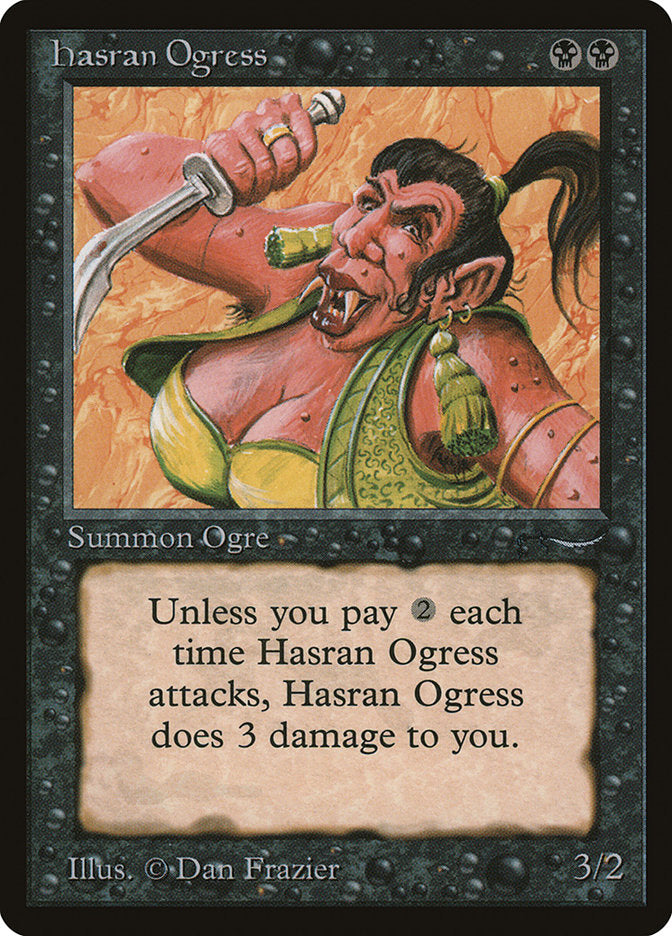 Hasran Ogress (Dark Mana Cost) [Arabian Nights] | Red Riot Games CA