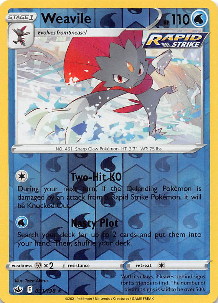 Weavile (031/198) [Sword & Shield: Chilling Reign] | Red Riot Games CA