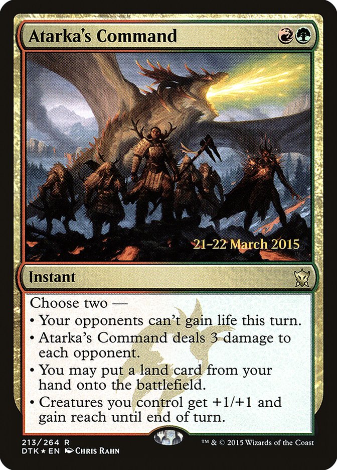 Atarka's Command [Dragons of Tarkir Prerelease Promos] | Red Riot Games CA