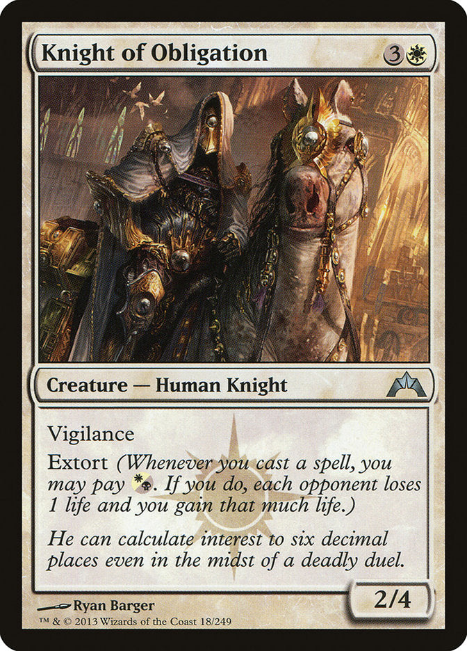 Knight of Obligation [Gatecrash] | Red Riot Games CA