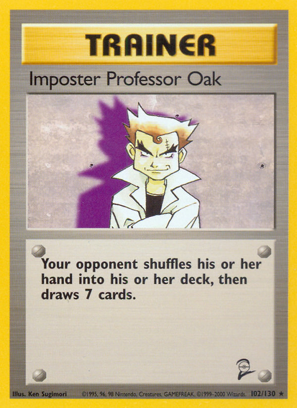 Imposter Professor Oak (102/130) [Base Set 2] | Red Riot Games CA